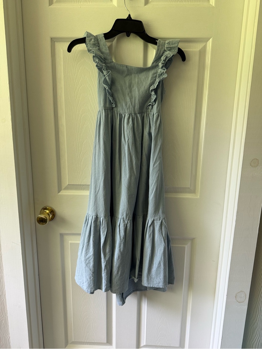 SHEIN Light Blue Ruffle Strap Sundress for Girls
